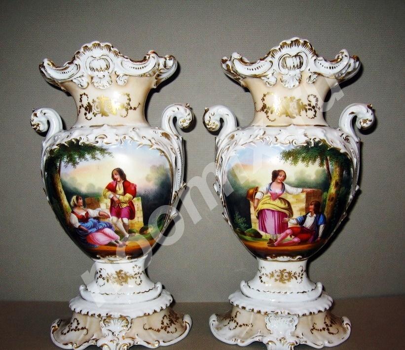 Пара антикварных французских фарфоровых ваз, Московская область