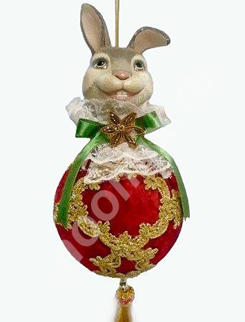 Ёлочное украшение ручной работы Мистер Кролик , цвет ...,  МОСКВА