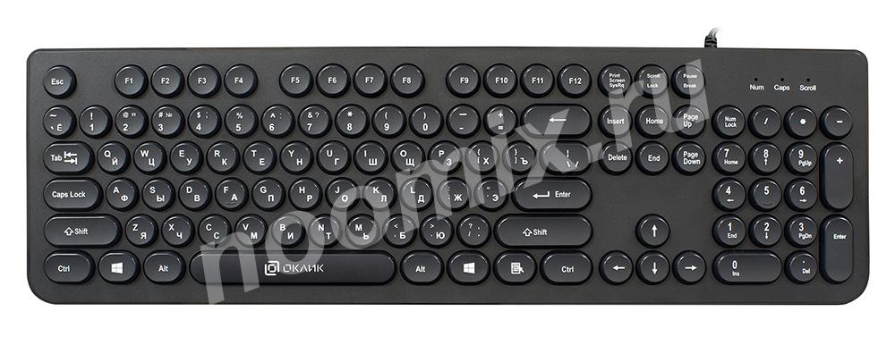 Клавиатура Оклик 400MR черный USB slim 1070512, Московская область