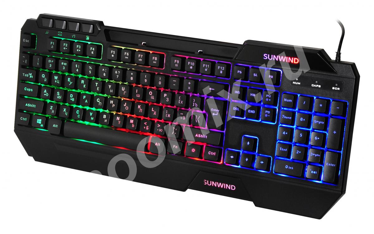 Клавиатура SunWind SW-K515G черный USB Multimedia for gamer ..., Московская область