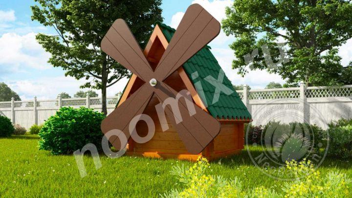 Деревянный домик на колодец Мельница
