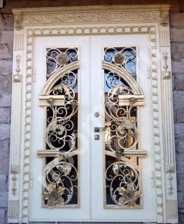 Парадные кованые входные двери со стеклопакетом, Орловская область