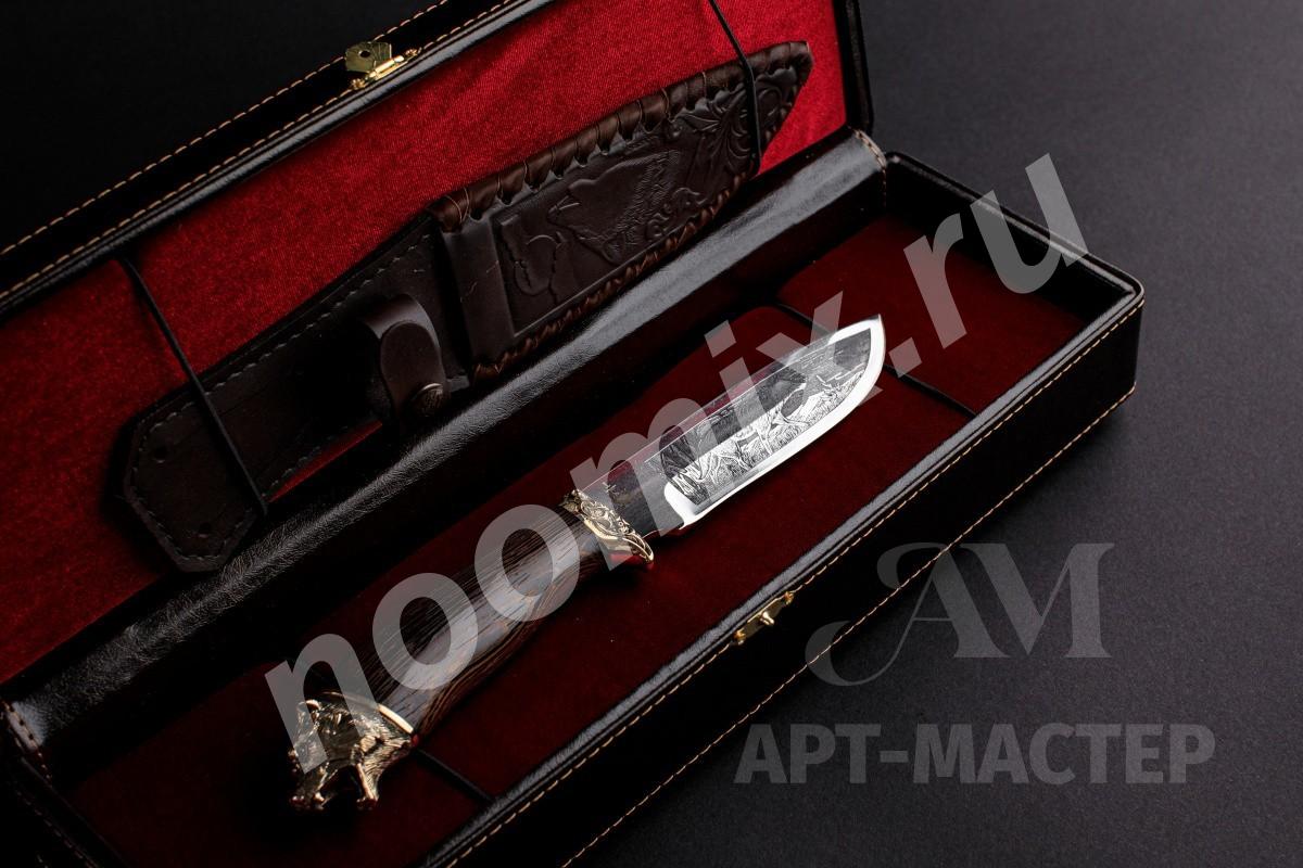 Подарочный туристический нож Беркут сталь 65Х13 в футляре ...