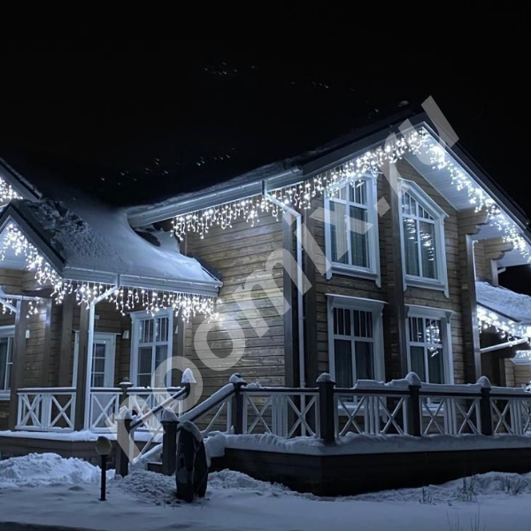 Новогодняя иллюминация. Украшаем фасады домов гирляндами, Ростовская область