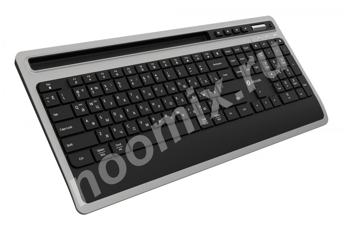 OKLICK Клавиатура Оклик 860S серый черный USB беспроводная ...,  МОСКВА