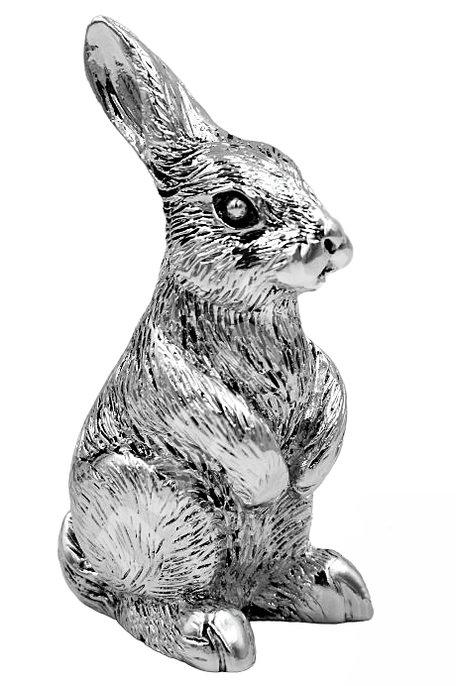 Посеребренная статуэтка в виде символа 2023 года Кролика,  МОСКВА