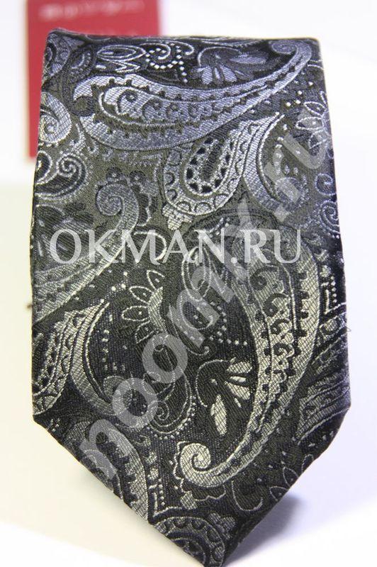 Галстук мужской черного цевта модный с серым фактурным ..., Республика Мордовия