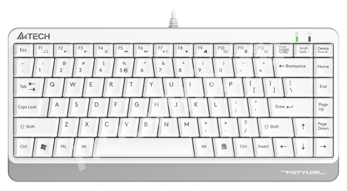 Клавиатура A4Tech Fstyler FKS11 белый серый USB FKS11 WHITE, Волгоградская область