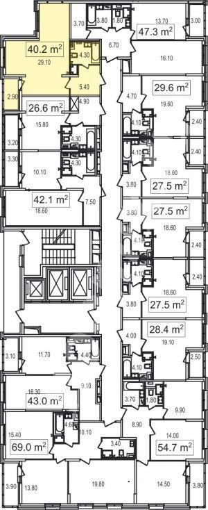 Продаю 1-комн квартиру, 40,0 кв.м, Этаж 21/25,  МОСКВА