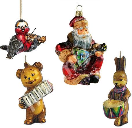 Набор ёлочных игрушек Лесной оркестр