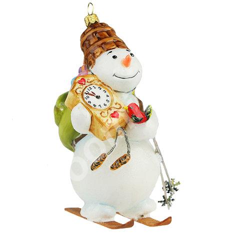 Елочная игрушка Снеговик на лыжах Фирменная упаковка ...,  МОСКВА