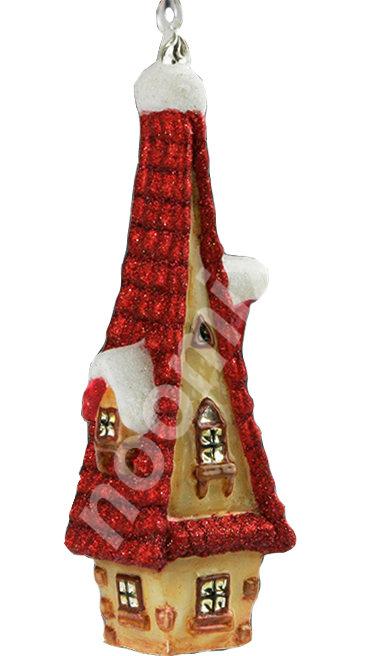 Ёлочная игрушка Домик с красной крышей, Ульяновская область