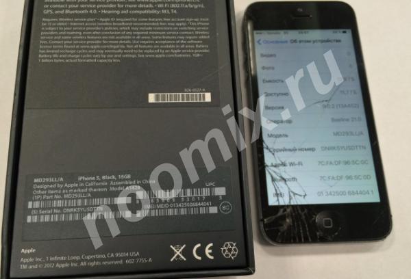 iPhone 5 16gb черный,  МОСКВА