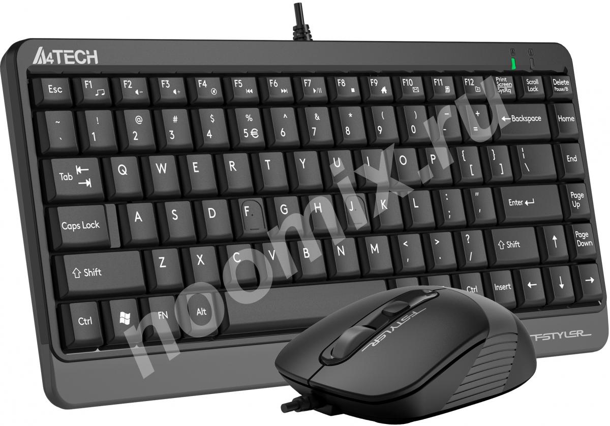 Клавиатура мышь A4Tech Fstyler F1110 клав черный серый мышь ..., Московская область