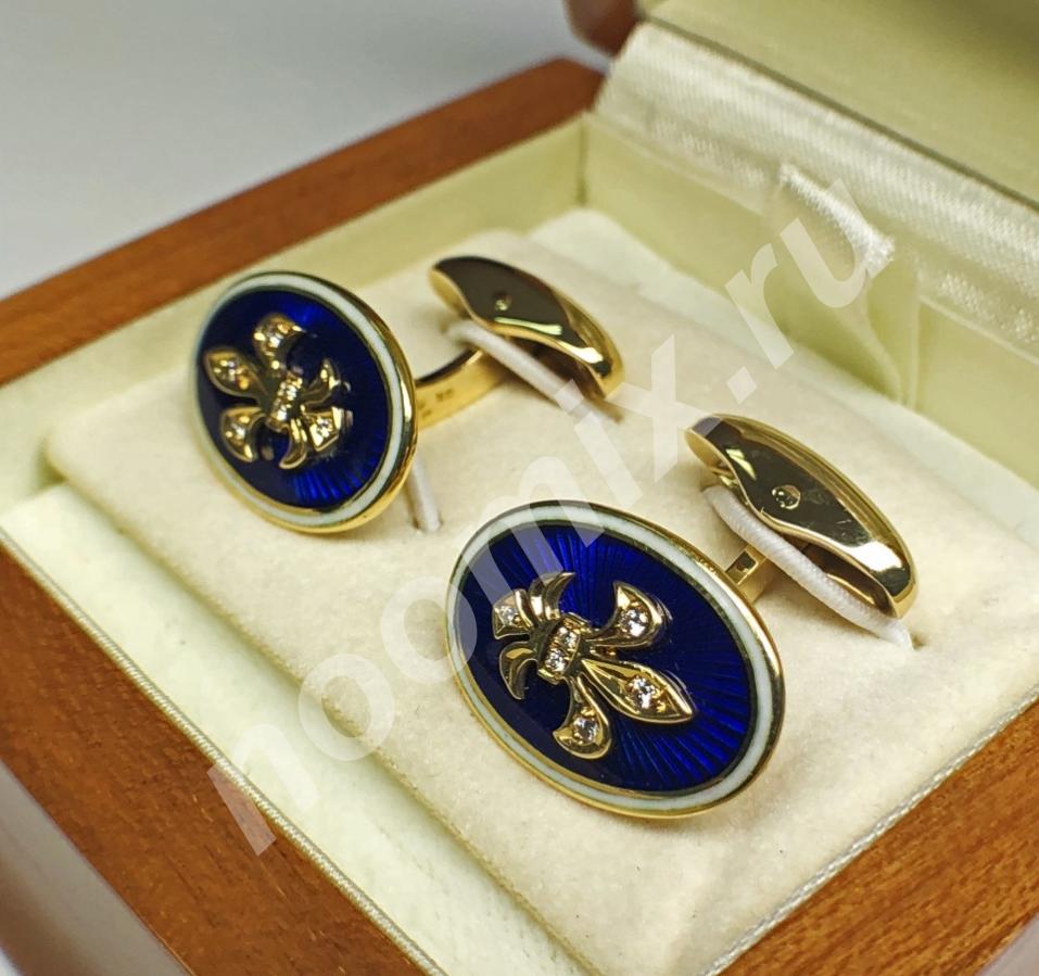 Эксклюзивные золотые запонки Faberge Оригинальные