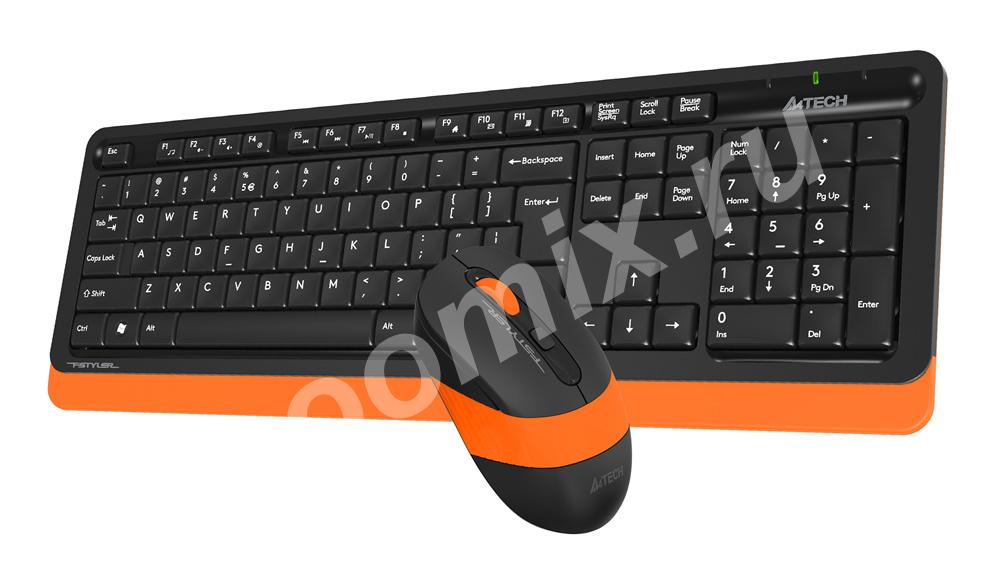 Клавиатура мышь A4Tech Fstyler FG1010 клав черный оранжевый ..., Московская область