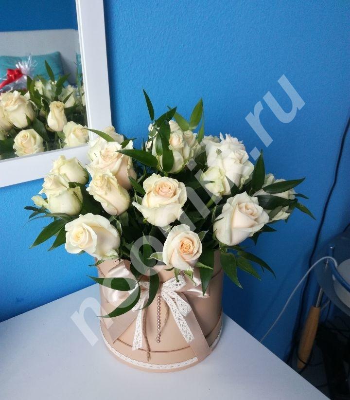 Исполняются на заказ из самых свежих цветов 19 роз в коробке