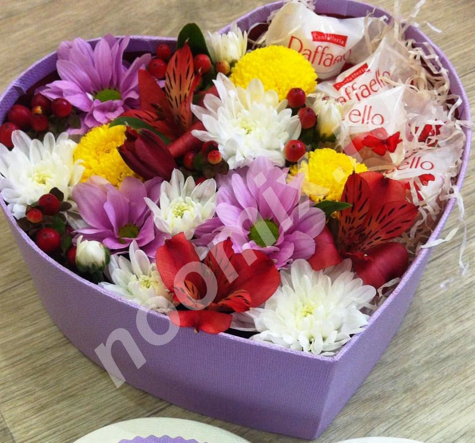 Коробка с цветами и конфетами,  Самара