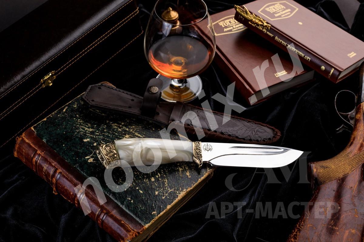 Подарочный туристический нож Беркут сталь 95Х18 в футляре ...,  МОСКВА