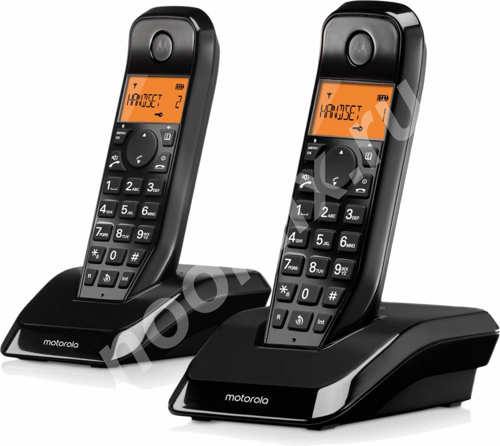 Р Телефон Dect Motorola S1202 черный труб. в компл. 2шт АОН ..., Московская область