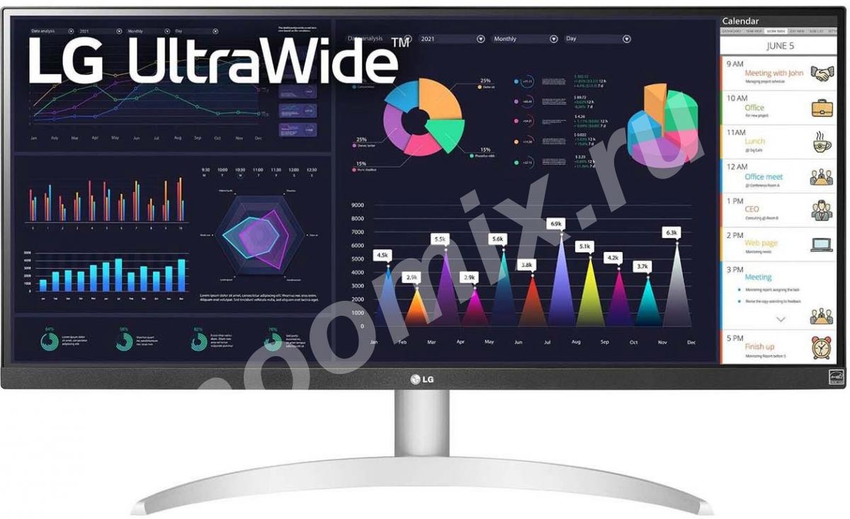 Монитор LG 29 UltraWide 29WQ600-W серебристый IPS LE, Московская область