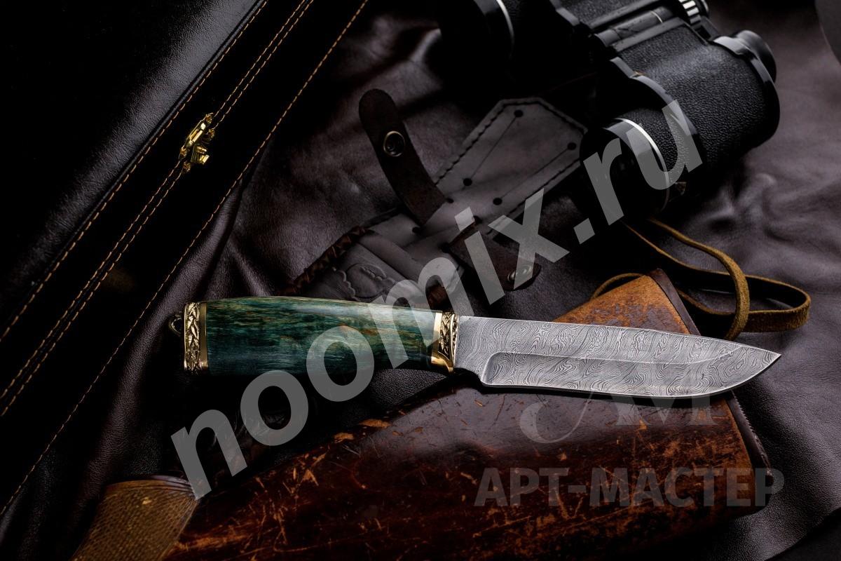 Подарочный нож Беркут дамасская сталь, карельская береза в ...
